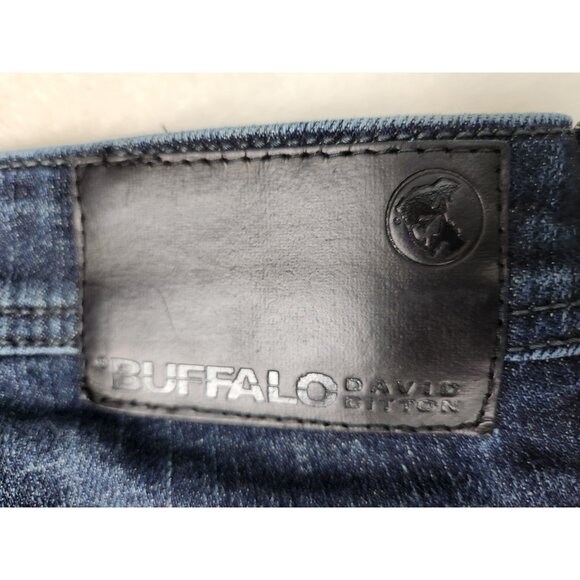 Buffalo David Bitton Jeans Mens 34x30 Jackson-X Straight Stretch Dark Wash - Picture 11 of 16